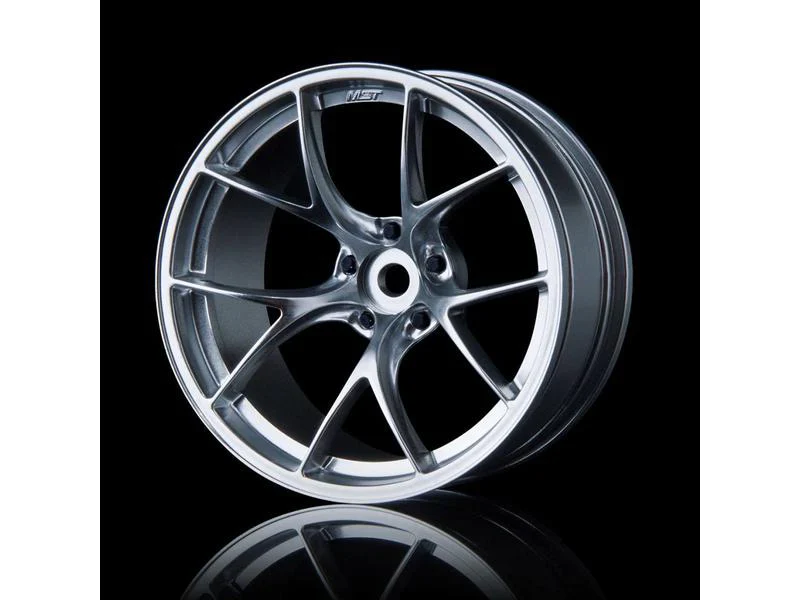 1-10 BBS CI-R (SPLIT 5 SPOKE) RID FLAT MATTE SILVER - 8 Offset Drift Rims (4-Pack) [MST] 832043FS