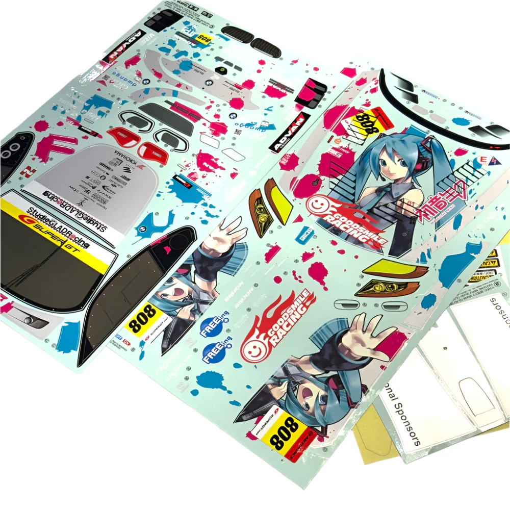 1-10 Livery: Hatsune Miku - Team STUDIE GLAD  Decal Sticker Sheet [Tamiya] TAM-HATSUNE