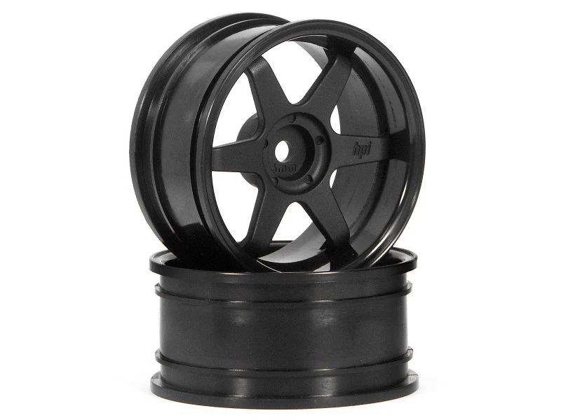 1-10 TE37 WHEEL 26mm BLACK (6mm OFFSET) Rims [HPI Racing] 3846
