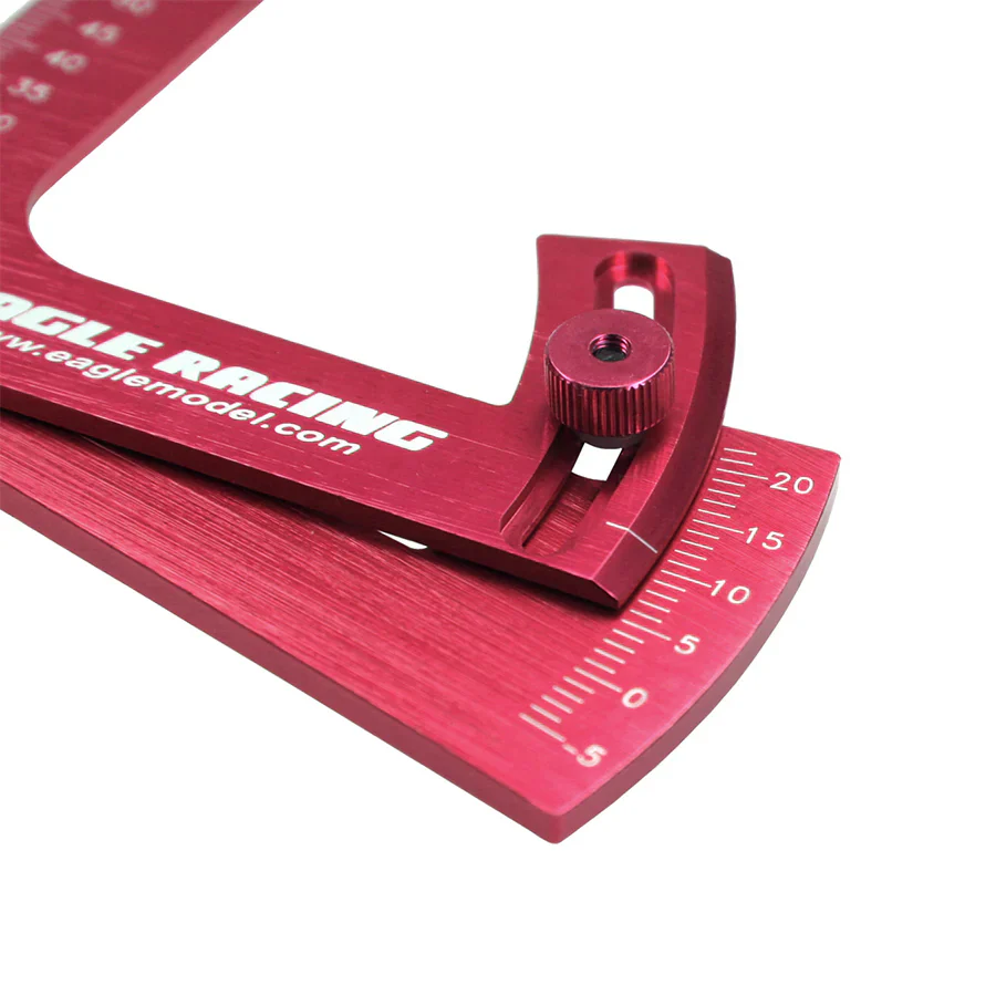 22 Degrees Aluminum RED Camber Gauge Tool [Eagle Racing] 3791V3-RE - Image 2