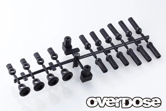 4.3mm Ball cap / 4.8mm Shock Parts Set (molybdenum) - Ball Cups [OVERDOSE] OD1171B