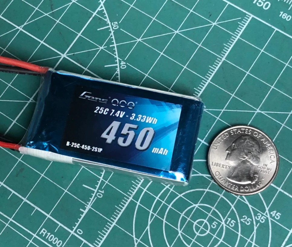 450mAh 25C 2S 7.4V MINI LIPO Battery [GENSACE] B1005 - Image 3