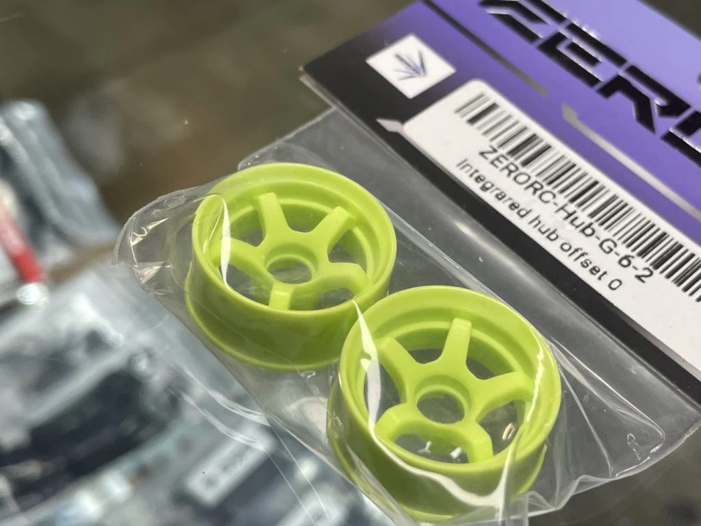 5 Spoke RIMS - GREEN 2PC Set (OFFSET 0) for RW00 [ZERORC] ZERORC-Hub-G-6-2
