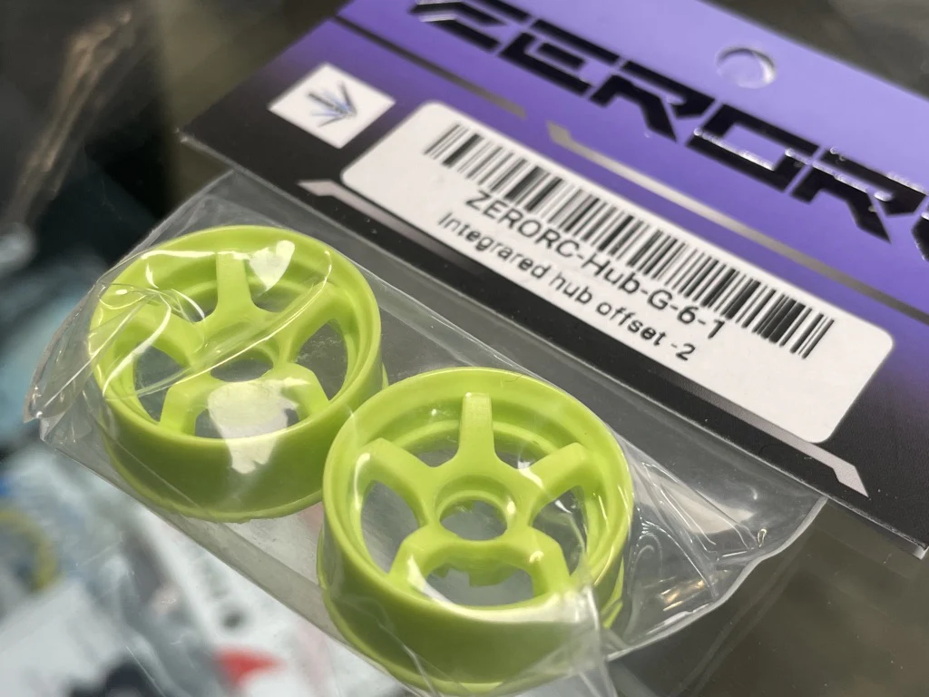 5 Spoke RIMS - GREEN 2PC Set (OFFSET 2) for RW00 [ZERORC] ZERORC-Hub-G-6-1