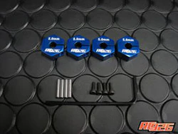5mm THICK BLUE HEX HUBS for WHEELS (4 PC SET WITH PINS)  [RC926] KN-WH07KB-A