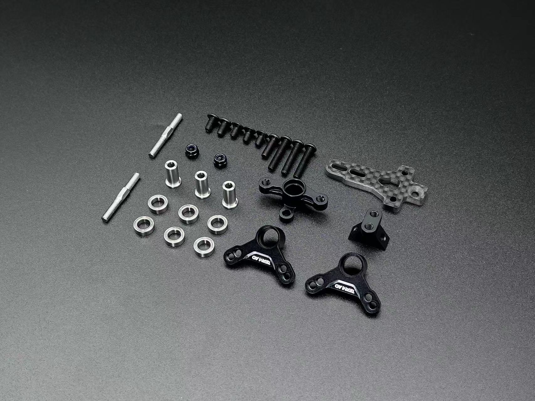 AD-XF IFS - Horizontal Shock Conversion Kit - BLACK RED PURPLE [Team AD] AD-XF AD-9018 - Image 2