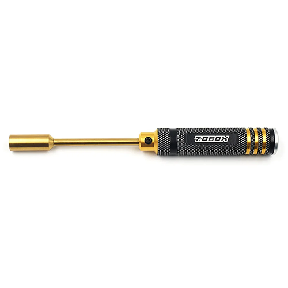 ALUMINUM 7.0MM LOCK NUT DRIVER BLACK GOLD wheel tool [YEAH RACING] YT-0192