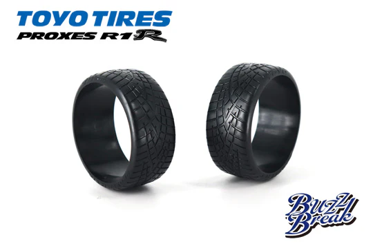 BUZZ BREAK TOYO TIRES PROXES R1R 26mm 30mm (2 PACK) HDPE Tires RCDC [Overdose] BB-RT-009 - Image 3