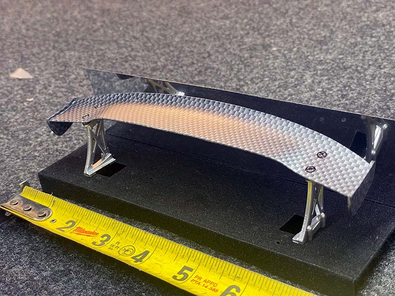 Carbon Fiber Style SPOILER (190mm) with SILVER (HIGH) WING STANDS - [GRT] 468 - Image 4