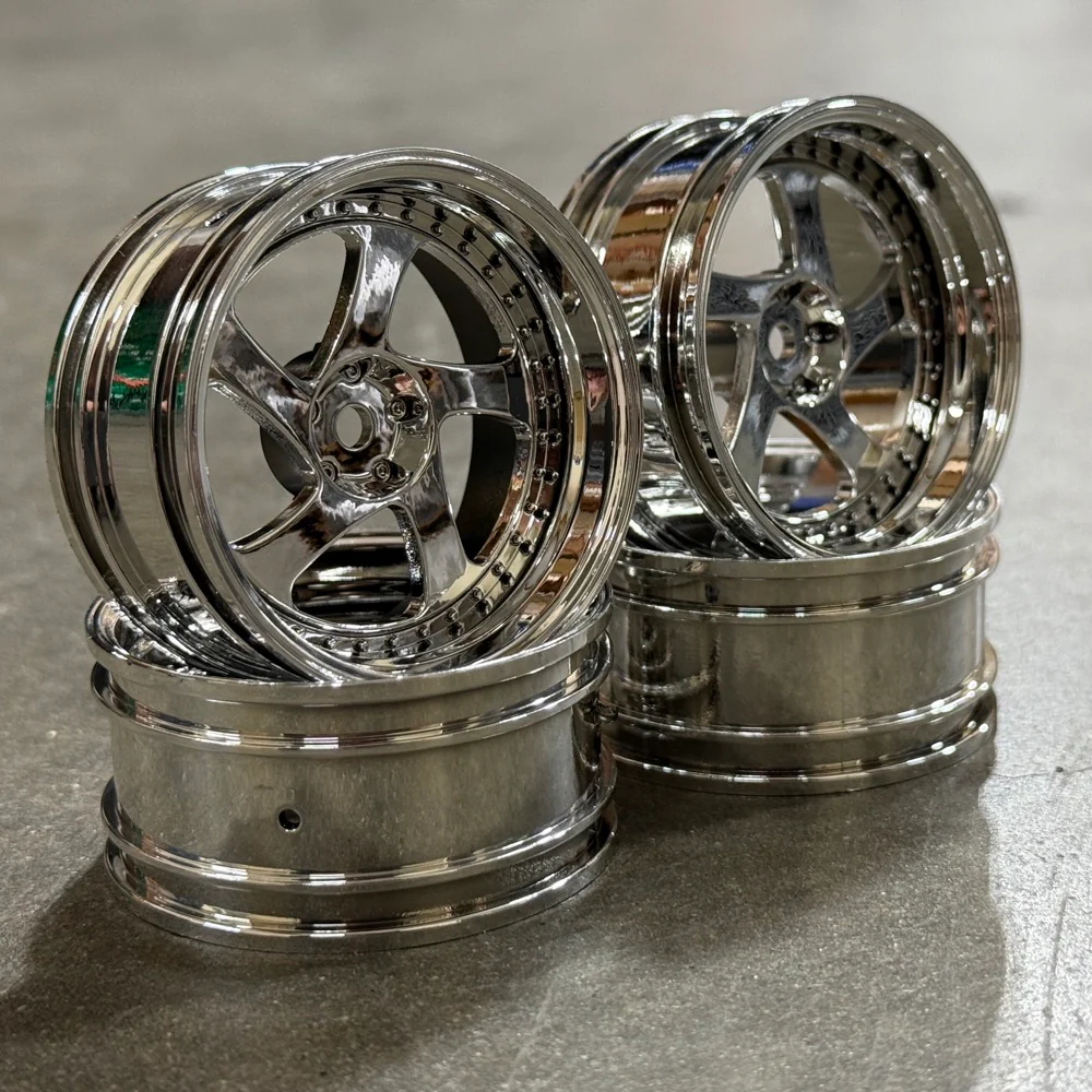 CHROME TMB 5 Spokes - Rotiform Style - DEEP 8 Offset 1-10 Rims (4-Pack) [MST] 102045S