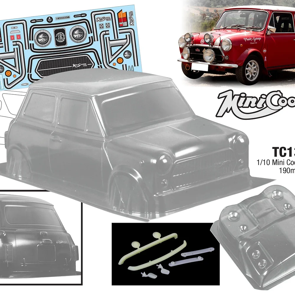 Classic 67-71 MINI COOPER VINTAGE 1-10 Body Shell [Quality RC] QRC-130 - Image 2