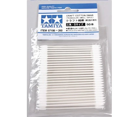 Craft Cotton Swab - Triangle Small (FINE TIP) 50 pcs  [Tamiya] 87106