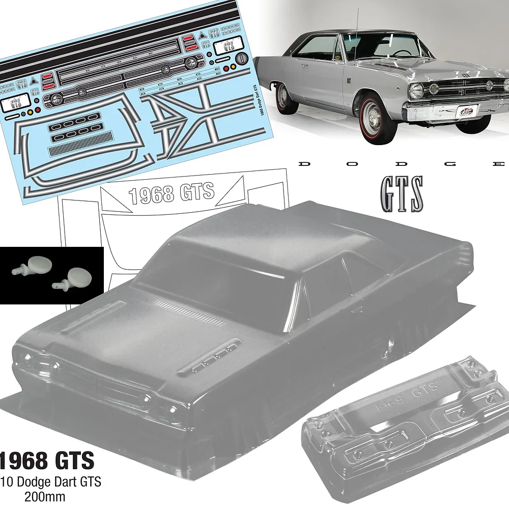 Dodge Dart GTS 1968 1-10 Body Shell [Quality RC] QRC-1968GTS - Image 2
