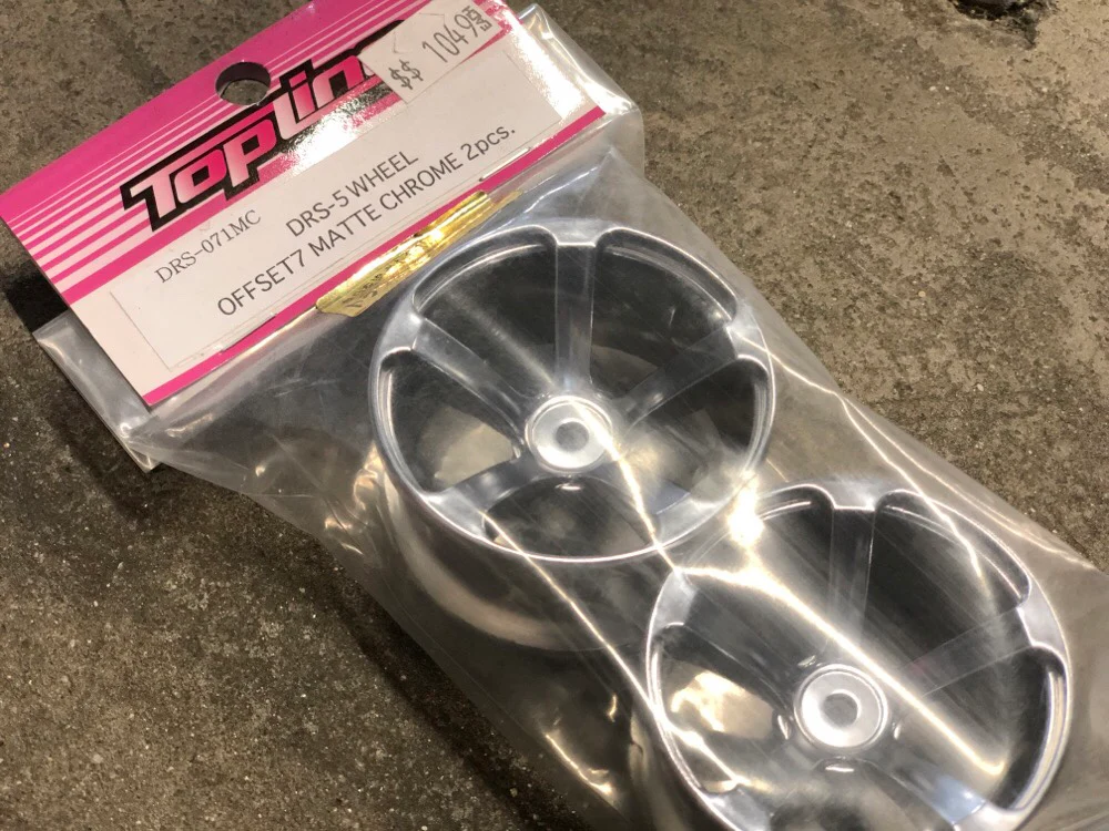 DRS-5 WHEEL 5-SPOKES MATTE CHROME 5mm 7mm 9mm [Topline] DRS-071MC