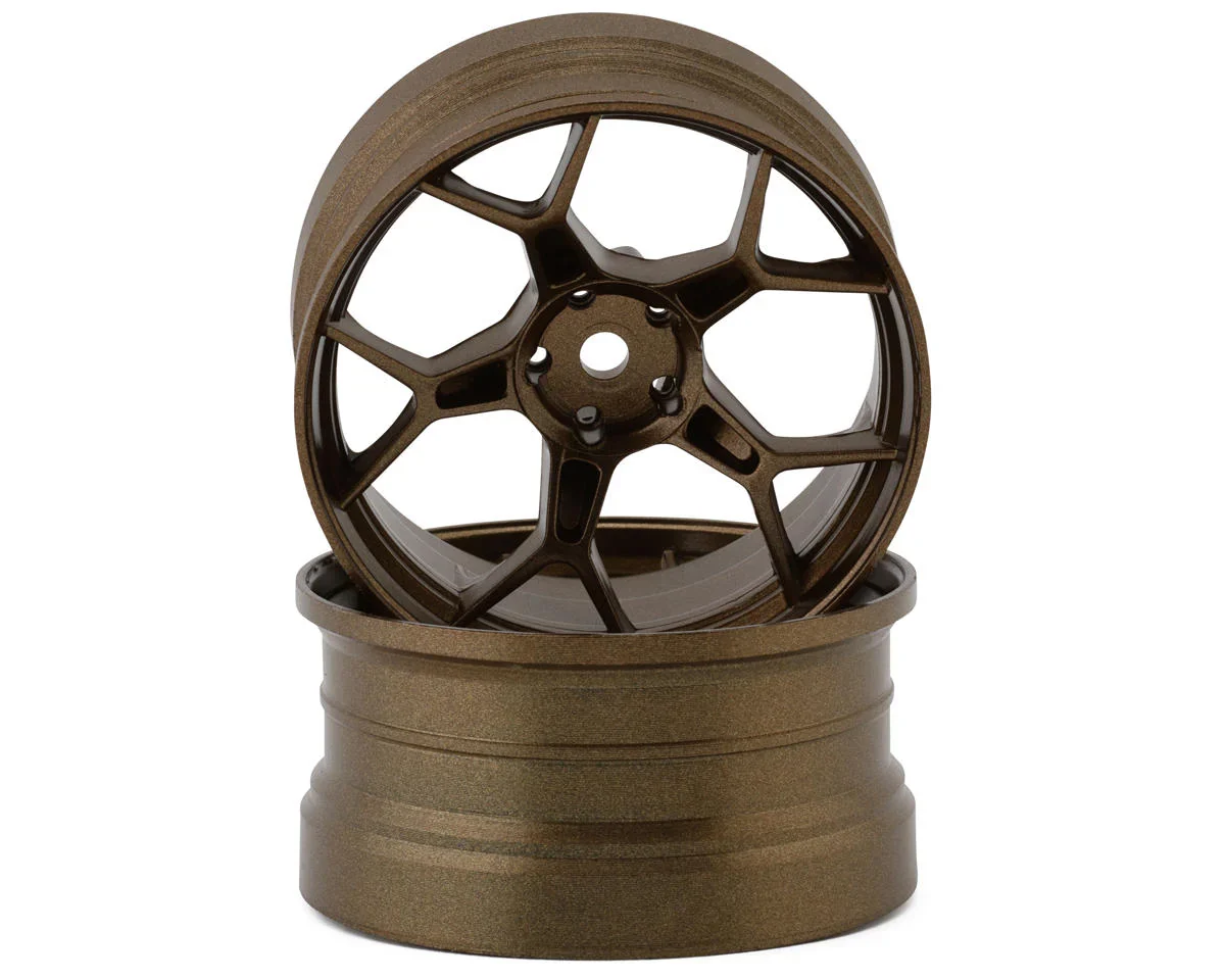 Feathery Split 5Y Wheels 8mm OFFSET (Bronze) 1-10 Drift Rims[DS Racing] DF-5Y2-8B-BZ