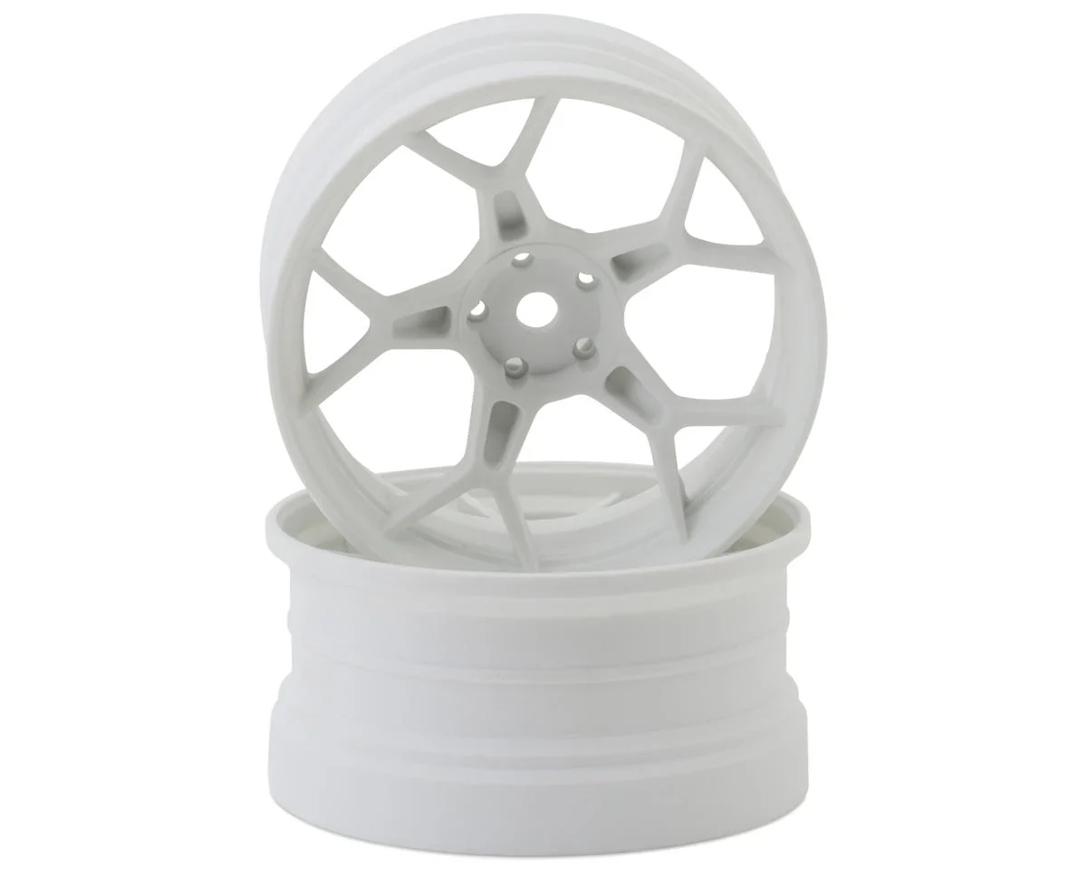 Feathery Split 5Y Wheels 8mm OFFSET (Matte White) 1-10 Drift Rims[DS Racing] DF-5Y2-8W-WM