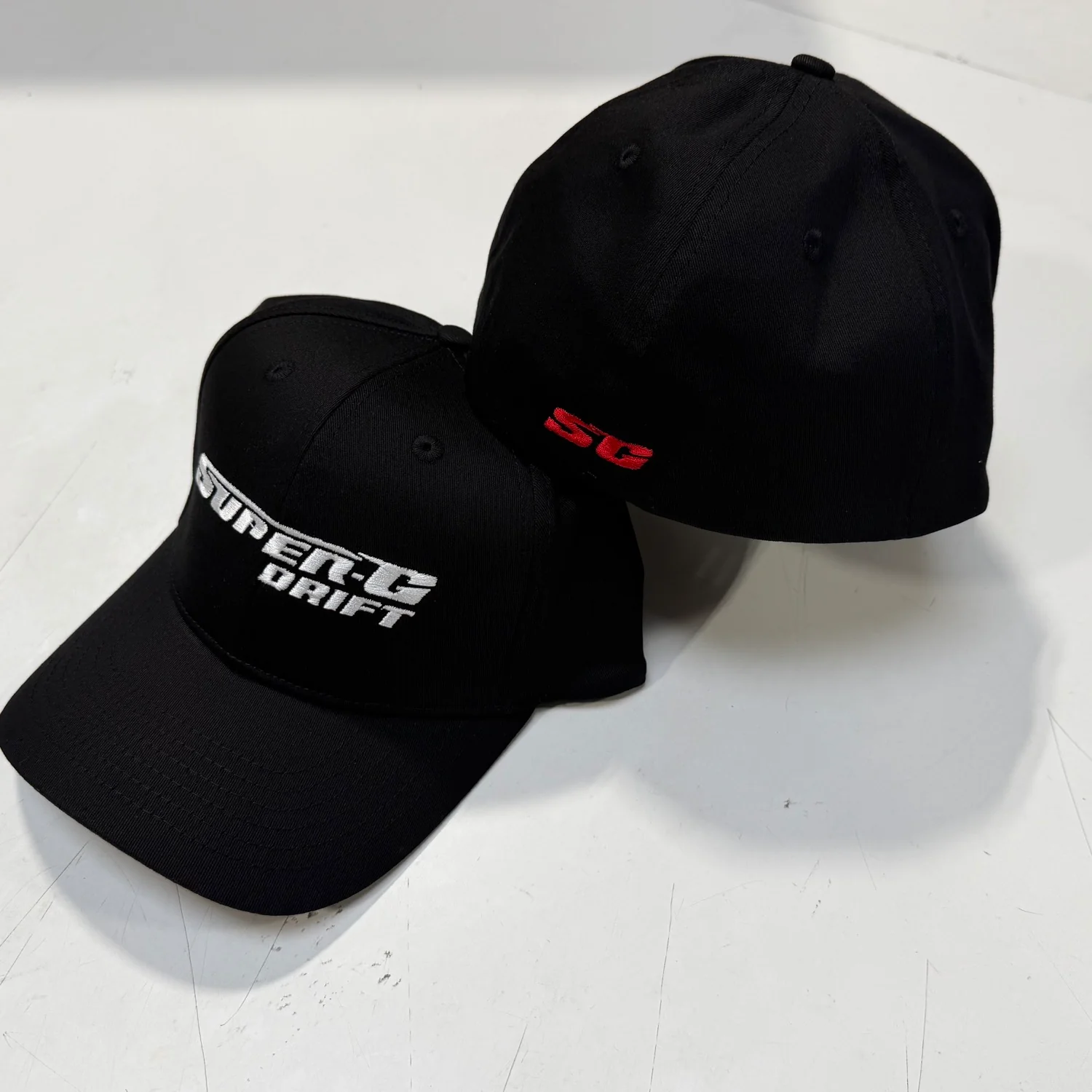 Flex Fit (BLACK) Hat with 3D Super-G Drift Embroidered Logo [Super-G] SG-FF-5 - Image 5