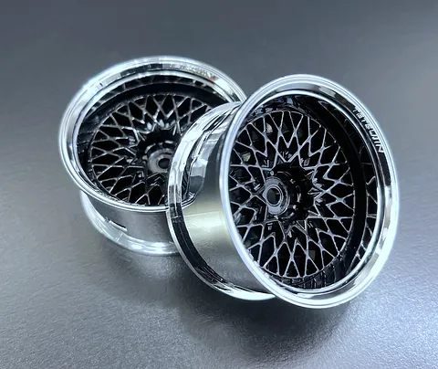 GRAN SEEKER MESH GLOSS BLACK / CHROME 01 Super-Rim Set (Adjustable Offset 5 8 11) [Tetsujin] TT-8109