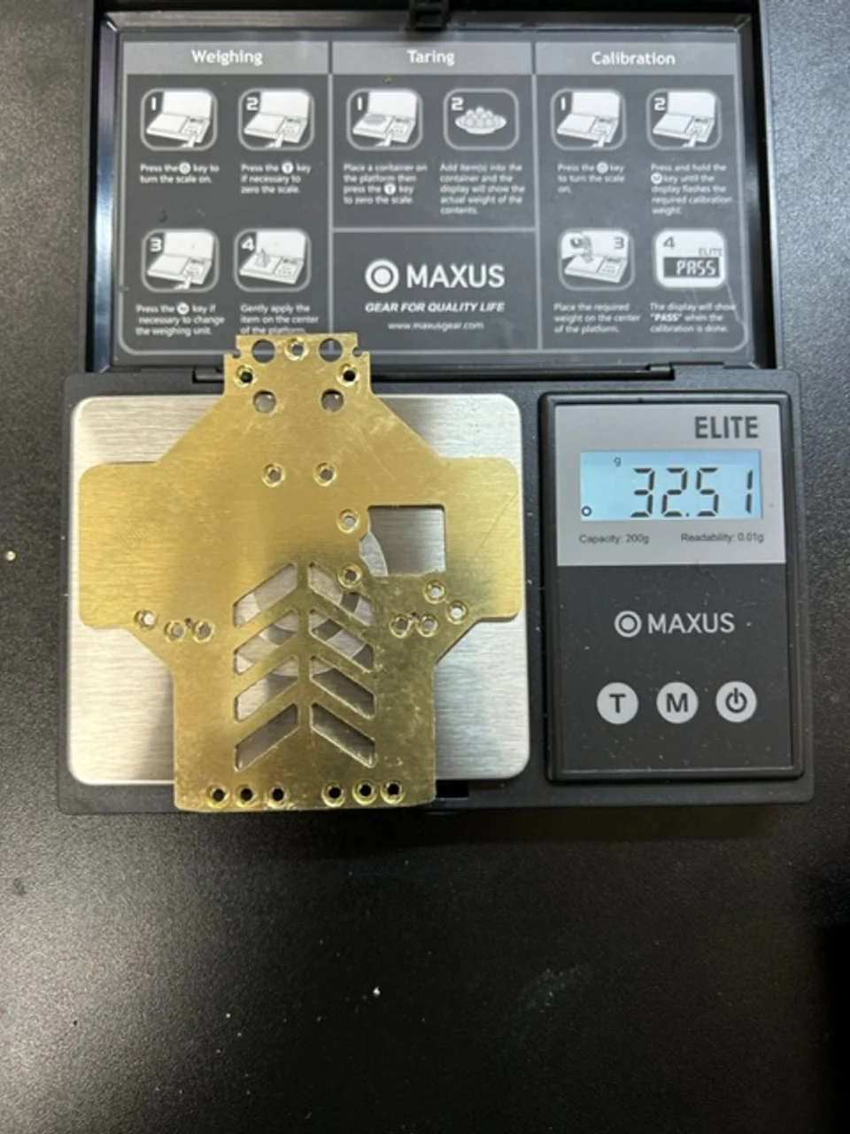 GTR A spec chassis (ASPEC-V1) BRASS Lower Deck kit for GL-GTR [MWX] ASPEC-V1 - Image 2
