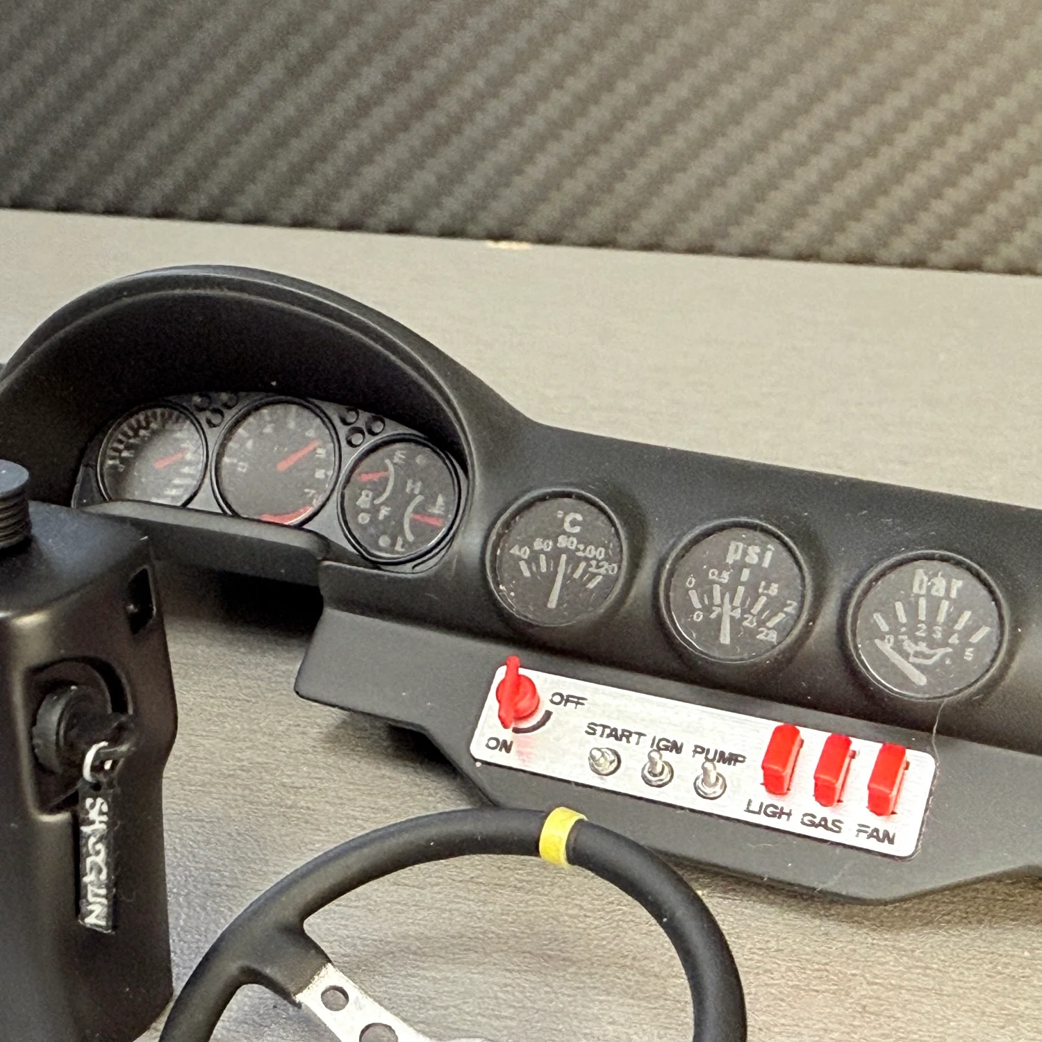 LHD (Analog Cluster) Dash Kit Realistic Scale 1-10 [Shogun Workshop] LHD-DASH-AN - Image 2