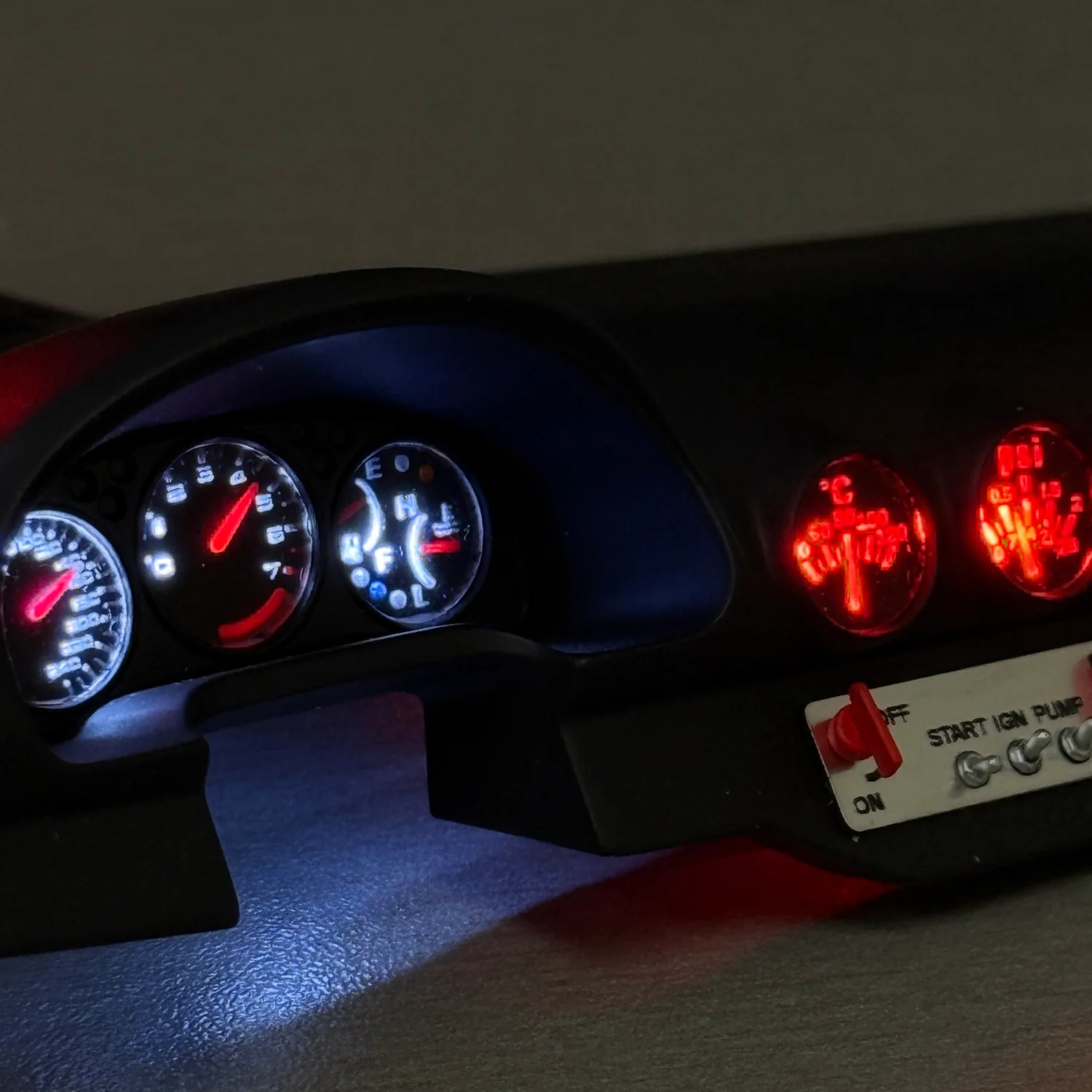 LHD (Analog Cluster) Dash Kit Realistic Scale 1-10 [Shogun Workshop] LHD-DASH-AN - Image 7