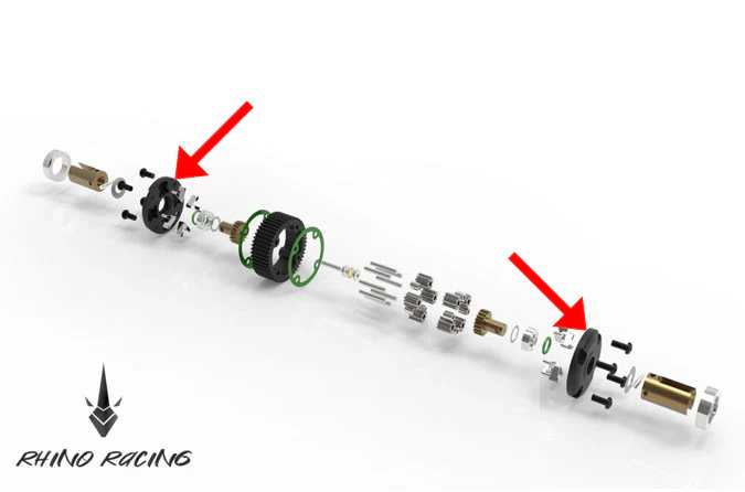LIGHT WEIGHT PLASTIC HOUSING SET FOR C-LSD [Rhino Racing] RR-612 - Image 2