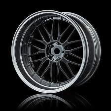 LM Mesh (Gun Metal Metallic) BBS Style Adjustable Offset 1-10 Rims (4-Pack) [MST] 832102SBK