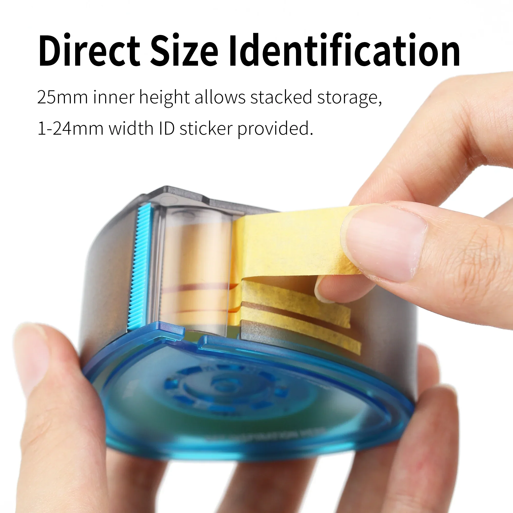 Masking Tape Dispenser (25mm max width) Red Blue Container Dustfree Storage [DSPIAE] MT-B01 MT-B02 - Image 5