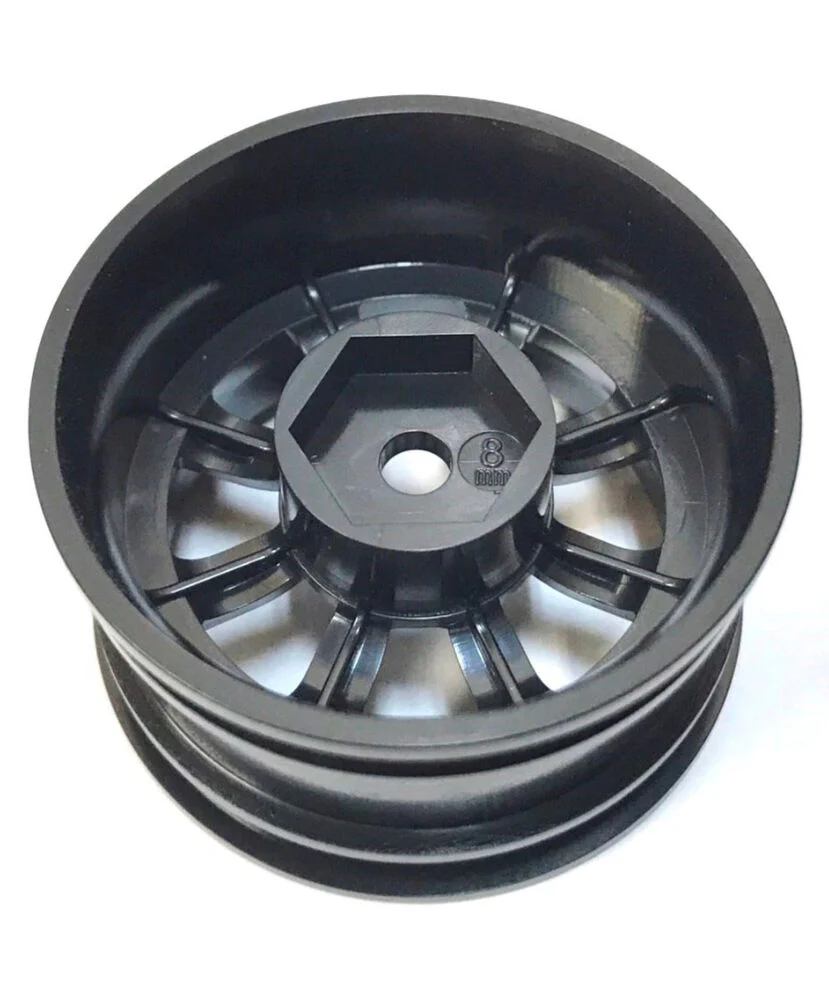 MINI Watanabe RS-8 (M-CHASSIS SIZE) Black 8mm Offset [Topline] TMW-081BK - Image 2