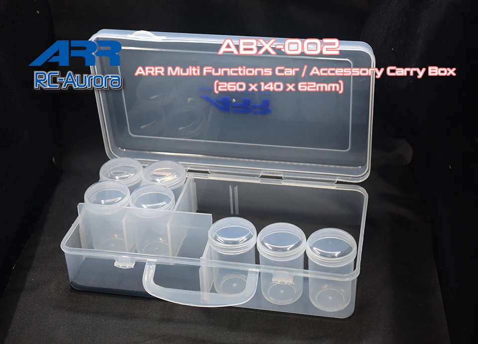 Mini-Z 1-28 Multi Function Car / Accessory Case with Wheel Holders - 260 x 140 x 62mm [ARR] ABX-002 - Image 2
