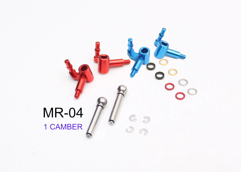 MINI-Z MR-04 Aluminum Steering Knuckle Set (1 Camber) Red Blue Black [RADTEC] PC-20008B PC-20008R