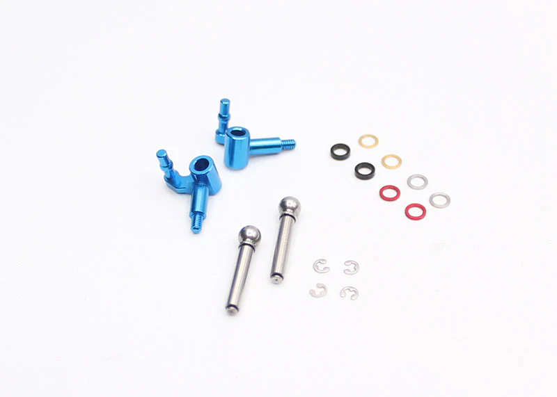 MINI-Z MR-04 Aluminum Steering Knuckle Set (0 Camber) Red Blue Black  [RADTEC] PC-20007K PC-20007B PC-20007R - Image 2