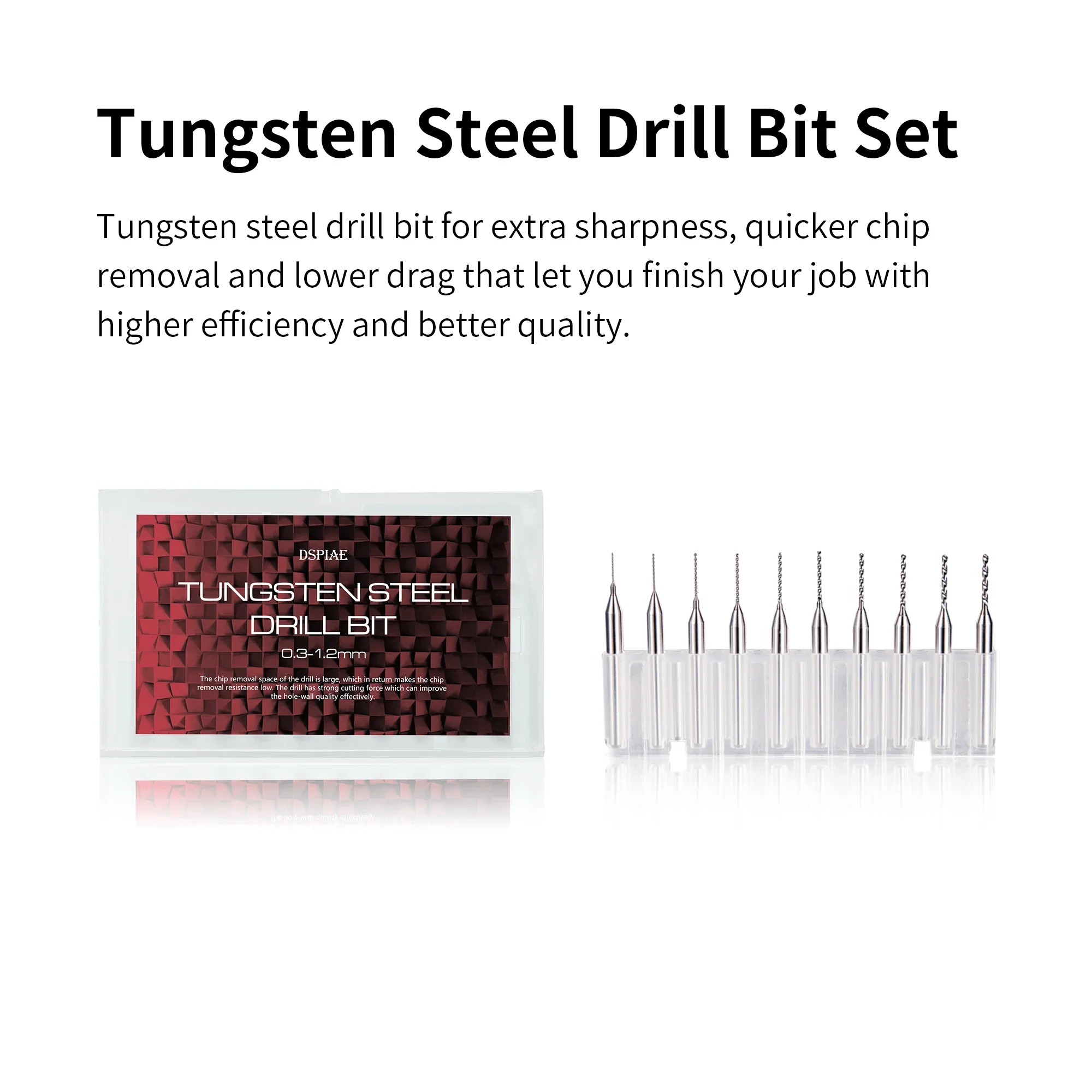 Model Metal Hand Drill Holder with 0.3~1.2mm Tungsten Drill Bits Set [DSPIAE] AT-HD - Image 4