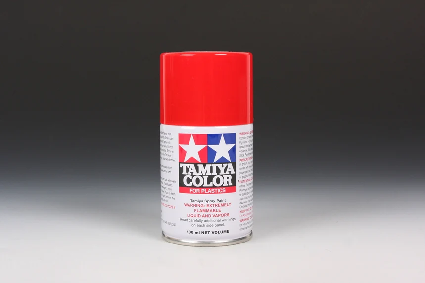 PURE RED - Lacquer Spray Paint 100ml (For Plastic Models) TS-86 [Tamiya] 85086 - Image 2
