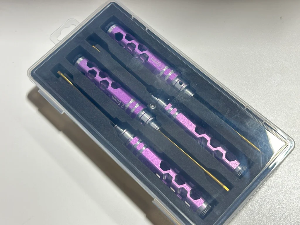 PURPLE HEX HANDLED - DRIVER SET (4pc) 1.5mm 2.0mm 2.5mm 3.0mm w- Case [K-Force] KF8332 - Image 2