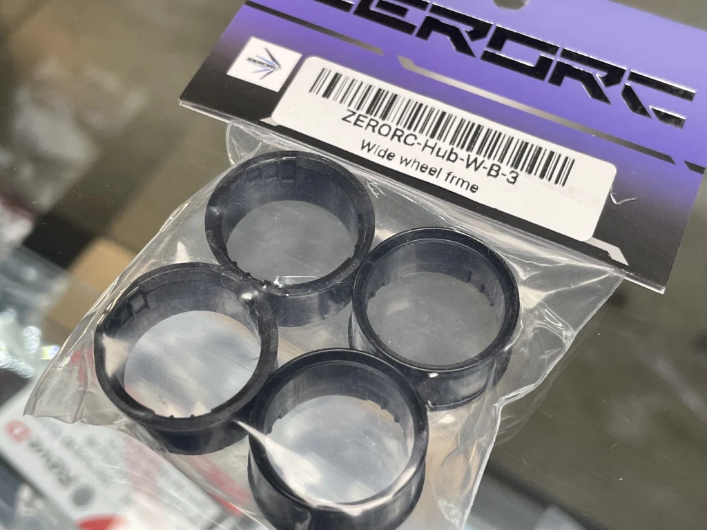RIM LIPS - BARRELS - WIDE BLACK 4PC Set (Wheel FRAME) for RW00 [ZERORC] ZERORC-Hub-W-B-3