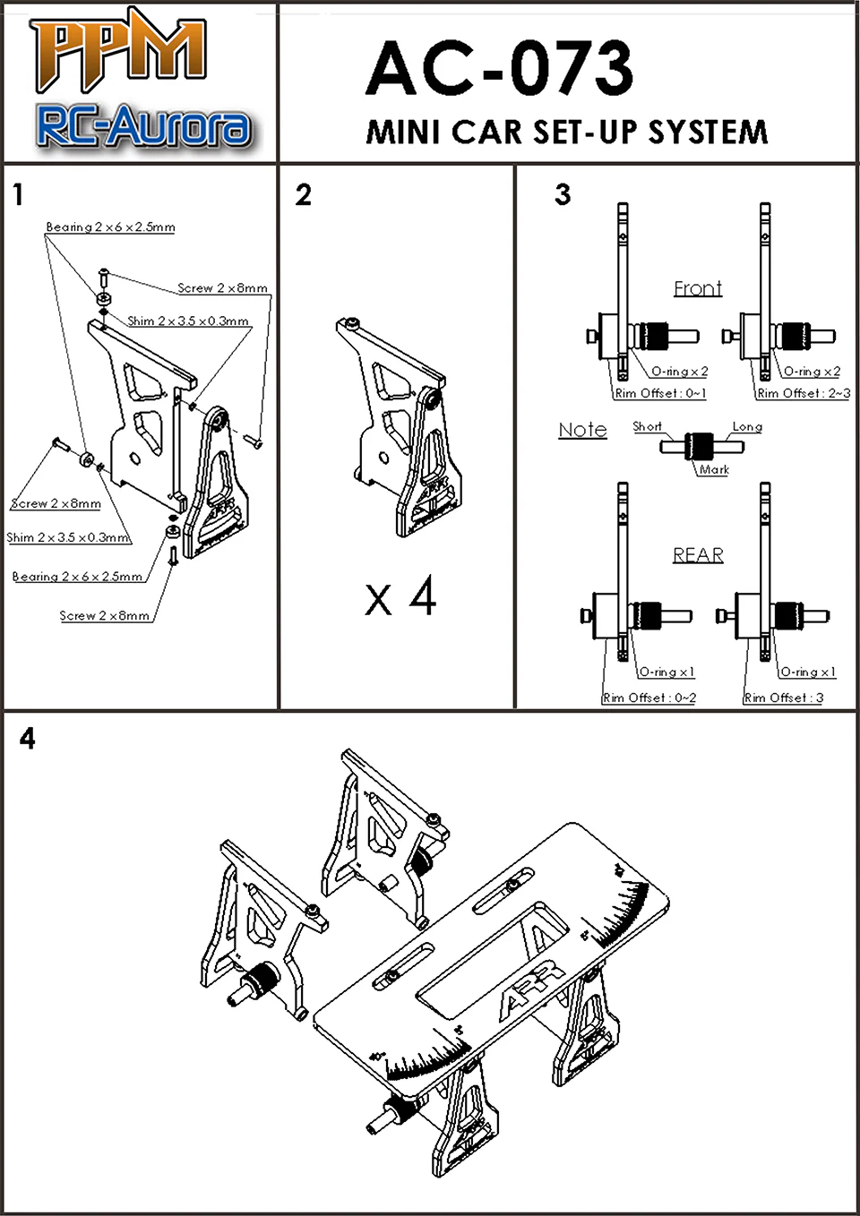 Set-up System (For Mini Cars - Version 2) 1-28 Tweak Corner Balance [ARR] AC-073-V2 - Image 5