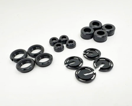 Shock Color Changer Kit and Spring Holders (TRF Style) - RED PURPLE BLACK [Rhino Racing]