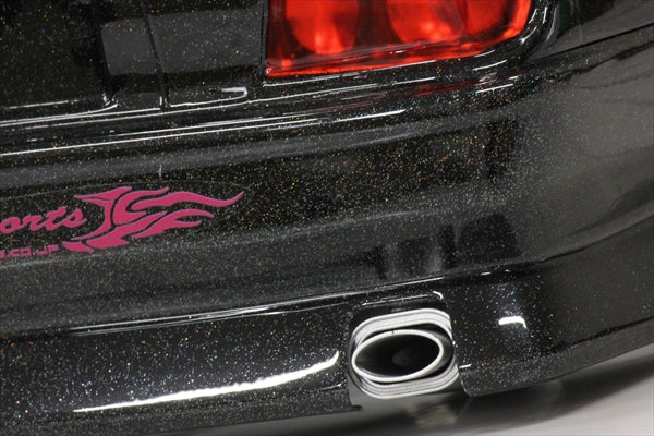 Single Tip OVAL MUFFLER EXHAUST BLACK 1-10 [Pandora] PAC-523