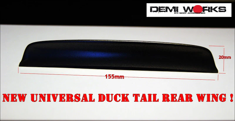 Universal Duck Tail Rear Wing (155mm Wide) [Demi Works] DWURW-A