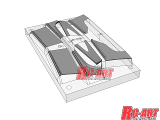 URAS - Front Bumper CANARD BOX (Universal Fit) [RC-ART] ART6048 - Image 2