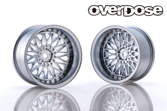 326Power Yaba KING MESH - Matte Chrome - 7mm - 10mm - 1-10 Rims [Overdose] OD2028c OD2026c